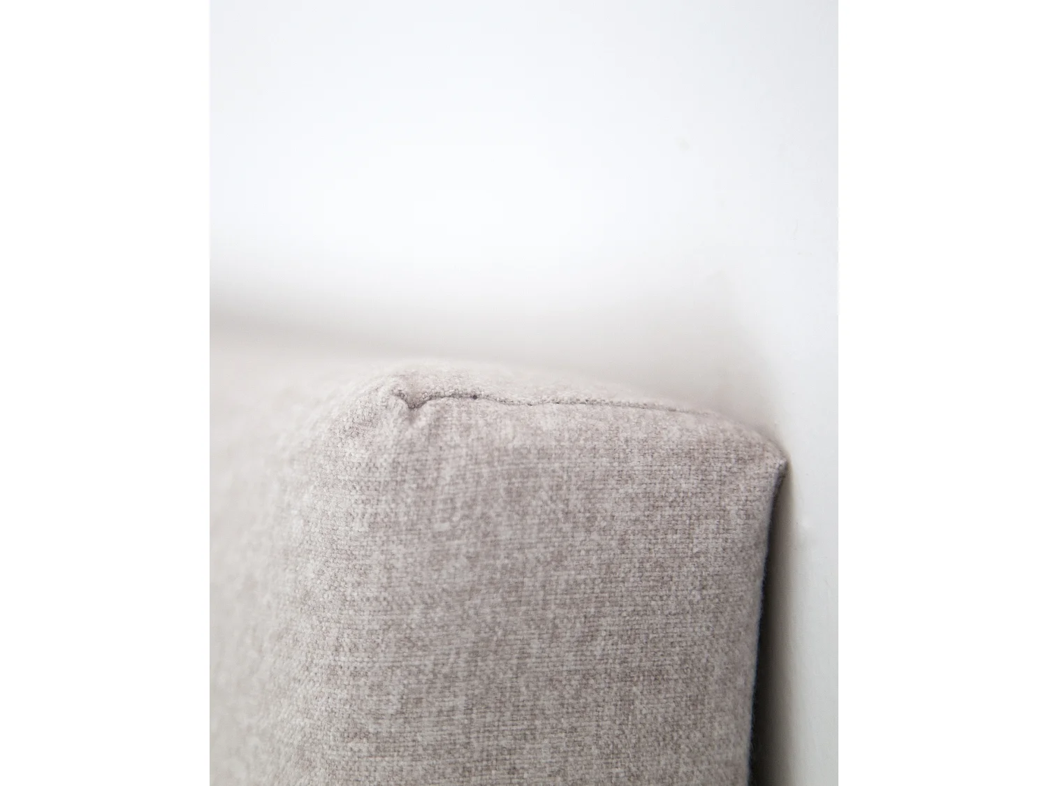 Tête de lit polyester lisse beige 180x80cm - BUDAPEST - DECOWOOD