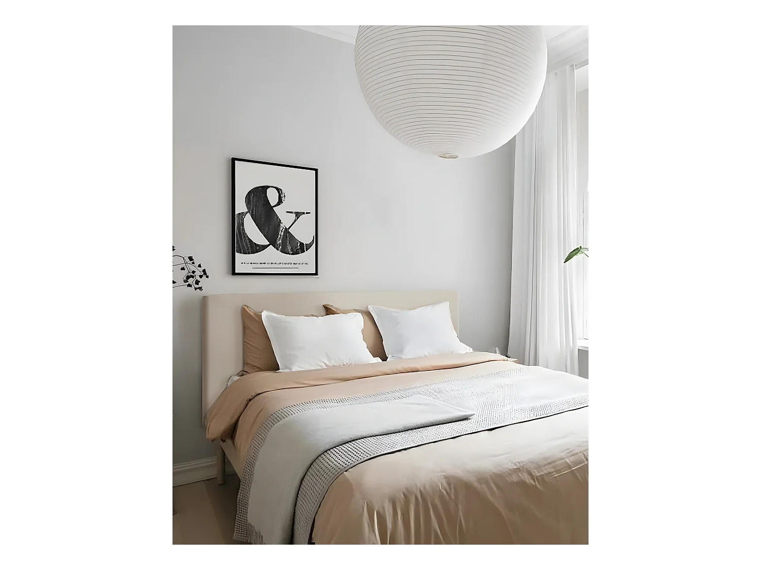 Testiera rivestita in pelle sintetica bottoni in tono beige 180x80cm - FLORENCE - DECOWOOD