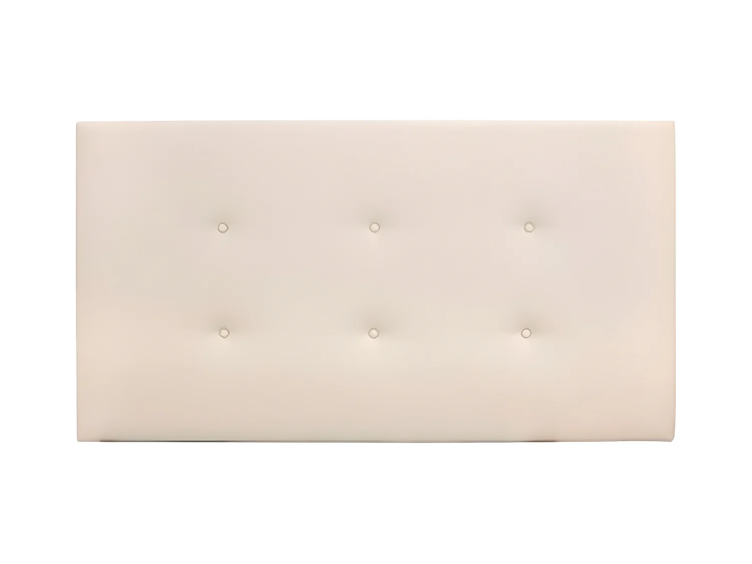 Cabecero de cama tapizado de polipiel con botones en color beige de 180x80cm - FLORENCE - DECOWOOD