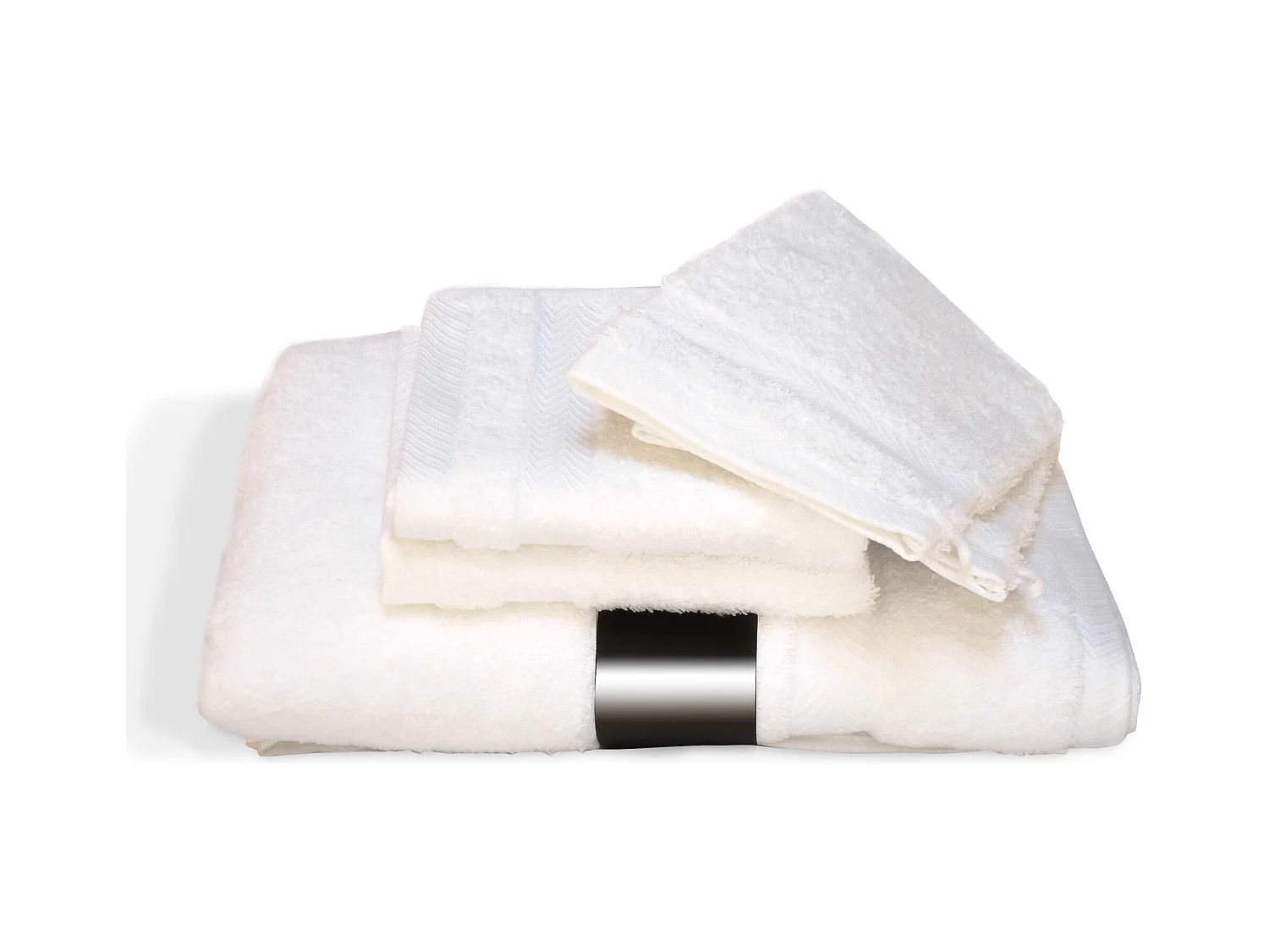 Parure de bain 5 pièces ROYAL CRESENT Blanc 650 g/m2