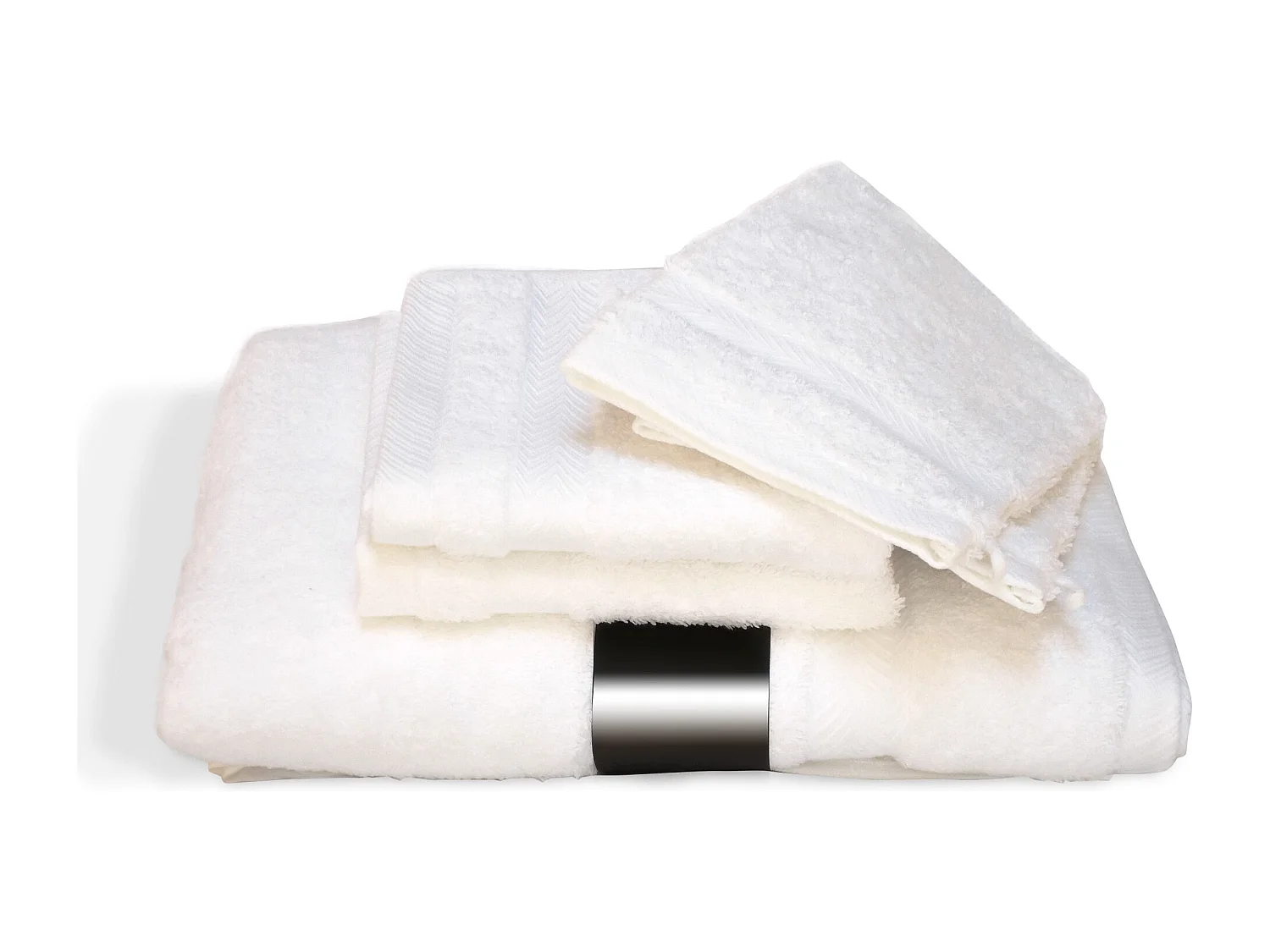 Parure de bain 5 pièces ROYAL CRESENT Blanc 650 g/m2