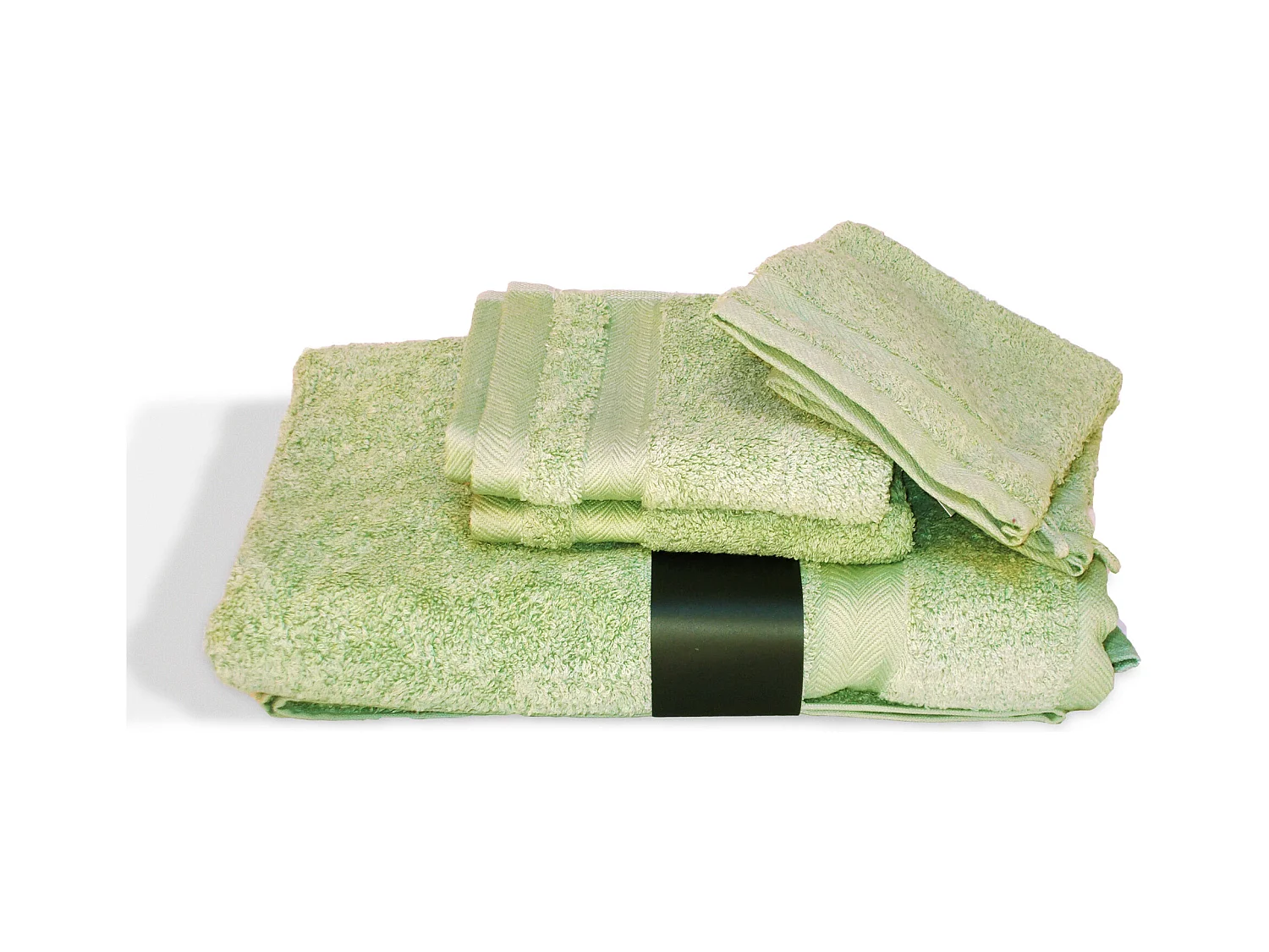 Parure de bain 5 pièces ROYAL CRESENT Vert Pastel 650 g/m2