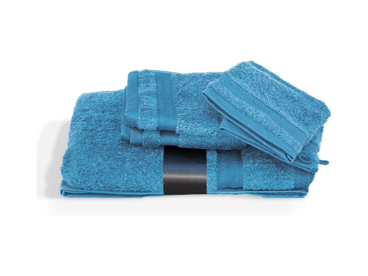 Parure de bain 5 pièces ROYAL CRESENT Bleu Ciel 650 g/m2