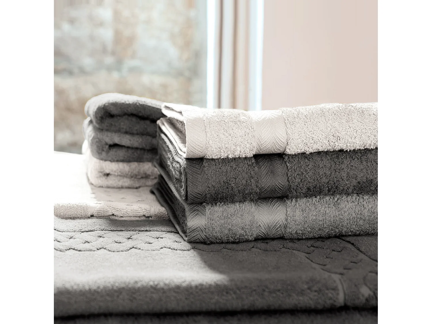 Drap de bain 100x150 cm ROYAL CRESENT Blanc 650 g/m2