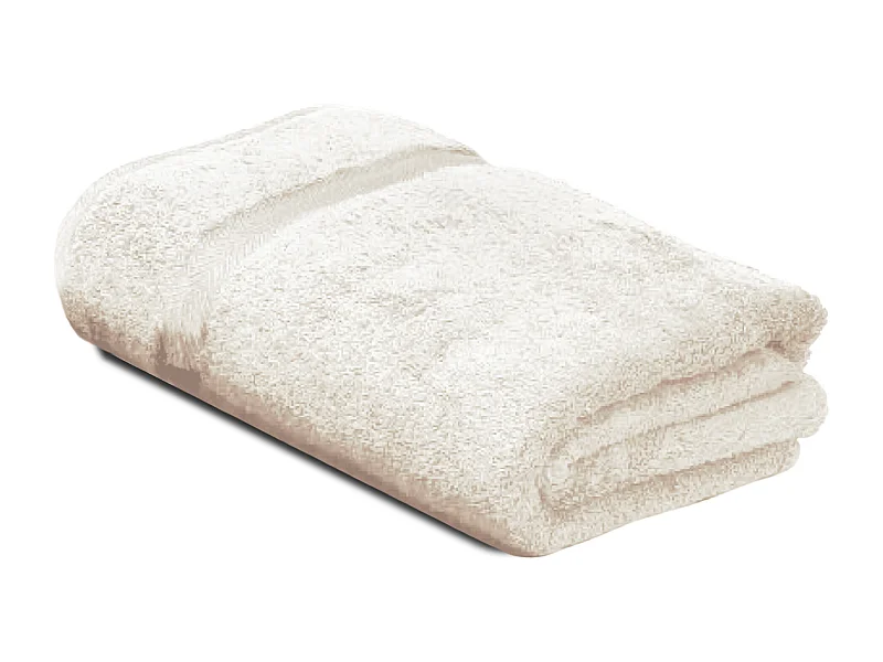 Drap de bain 100x150 cm ROYAL CRESENT Blanc Crème 650 g/m2