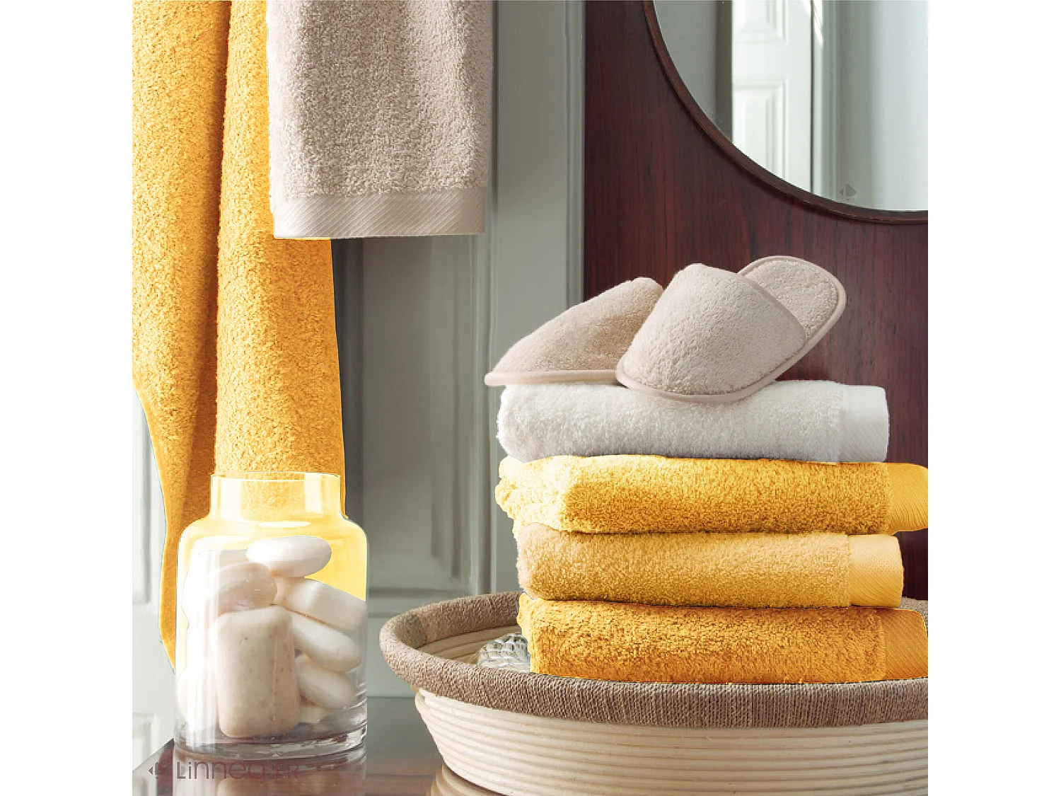 Drap de douche 70x140 cm coton peigné ALBA or