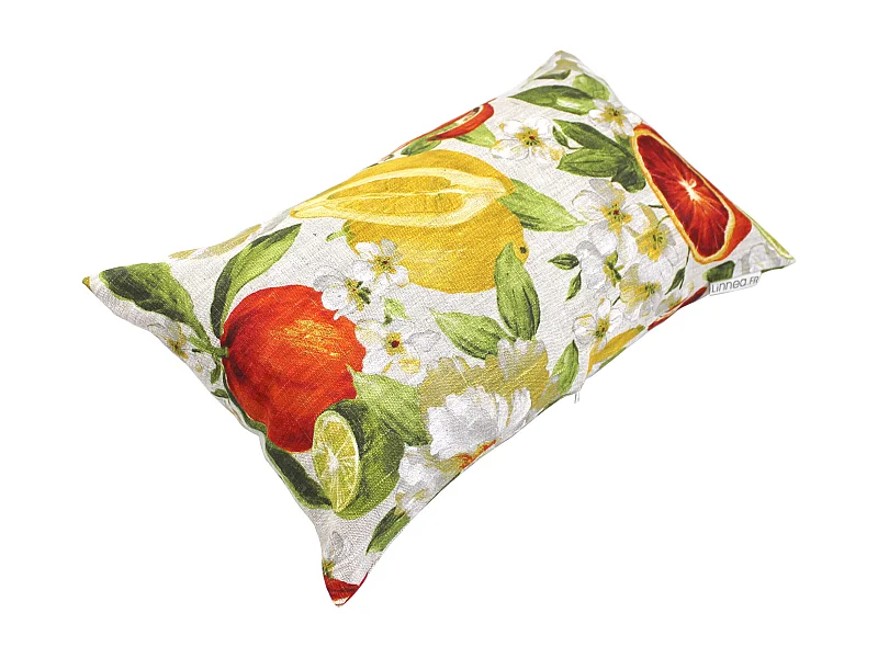Housse de coussin 30x50 cm GALLINA Agrumes 100% Lin