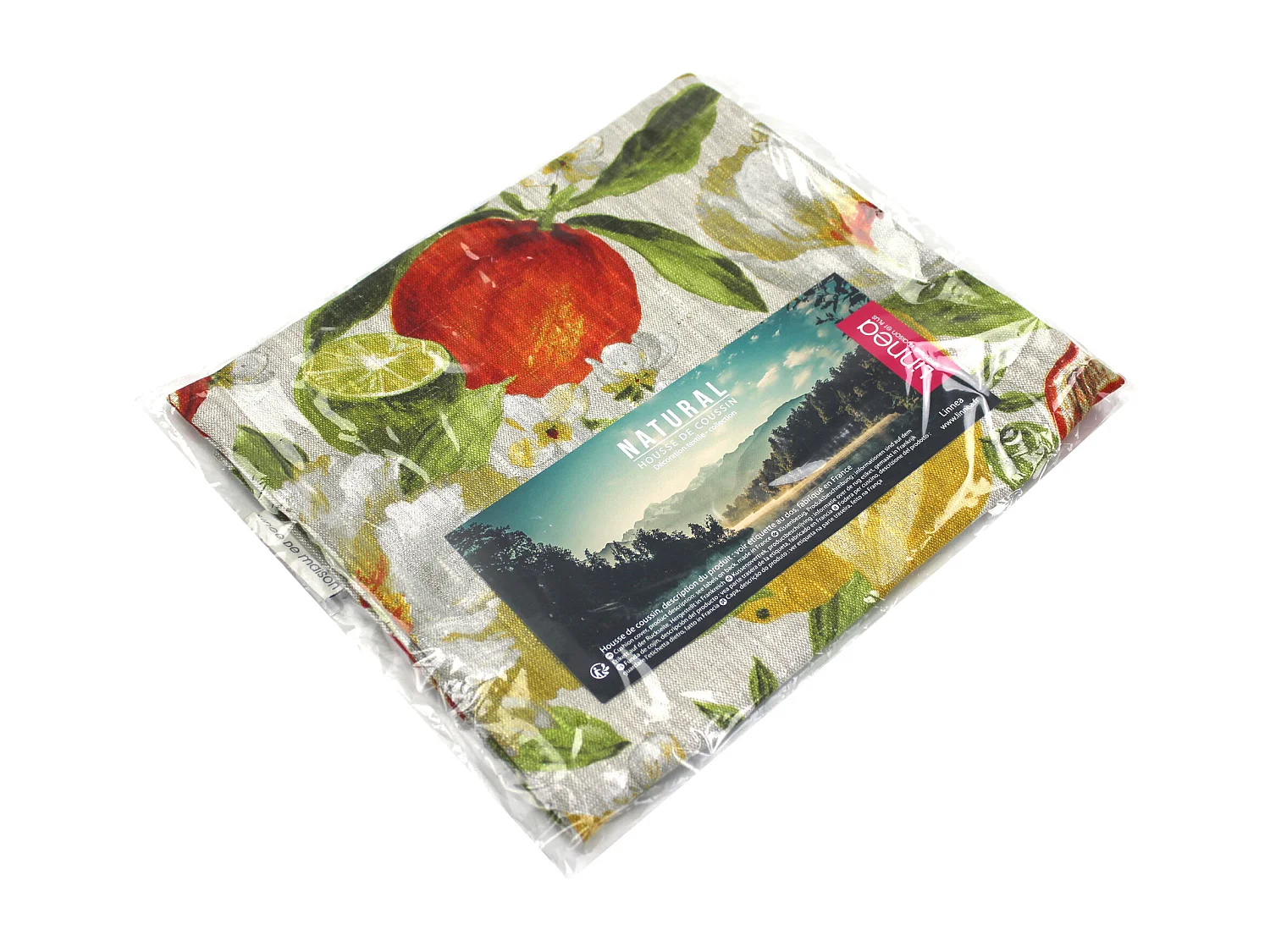 Housse de coussin 30x50 cm GALLINA Agrumes 100% Lin