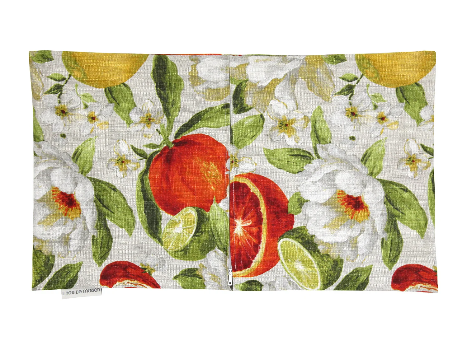 Housse de coussin 30x50 cm GALLINA Agrumes 100% Lin