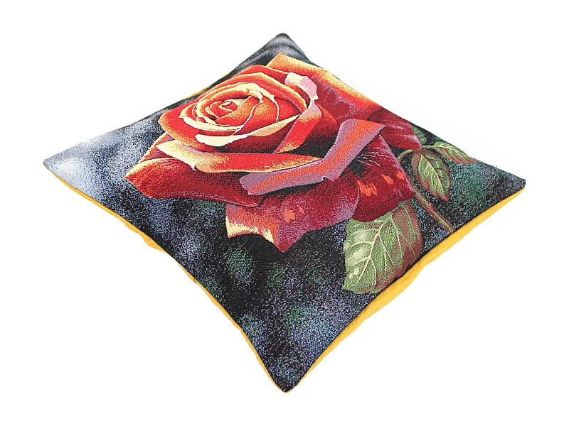 Housse de coussin 45x45 cm ADRANO Rose chatoyante polycoton acrylique