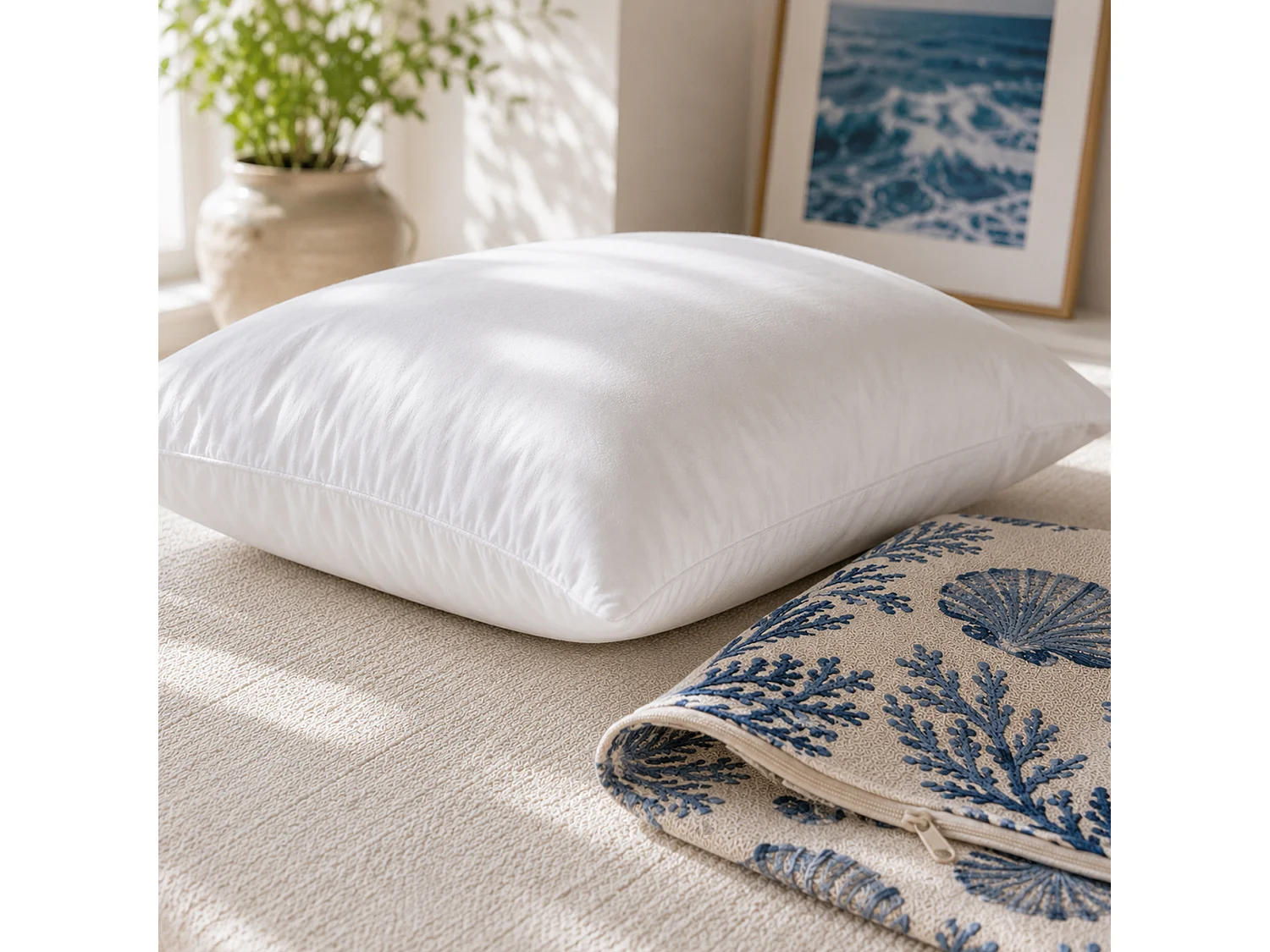 Coussin à recouvrir 40x40 cm garnissage 100% Plumettes de canards coussin Plumes
