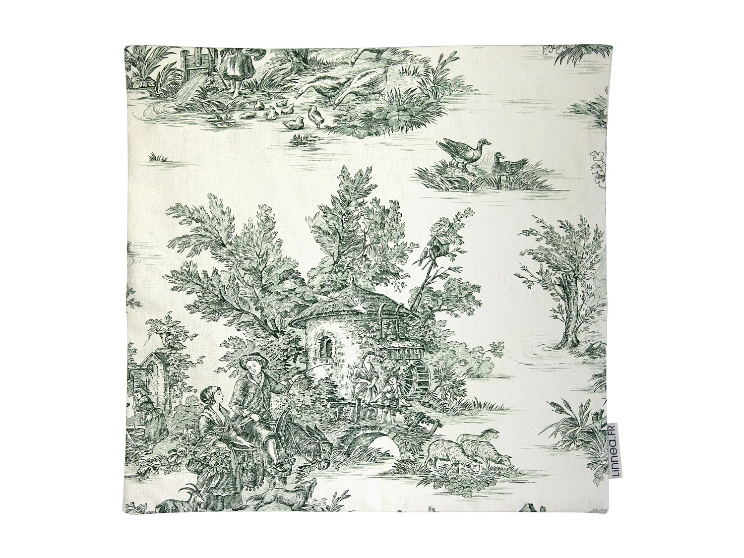 Housse de coussin 45x45 cm CAMINO Pays fermier en couleur coton