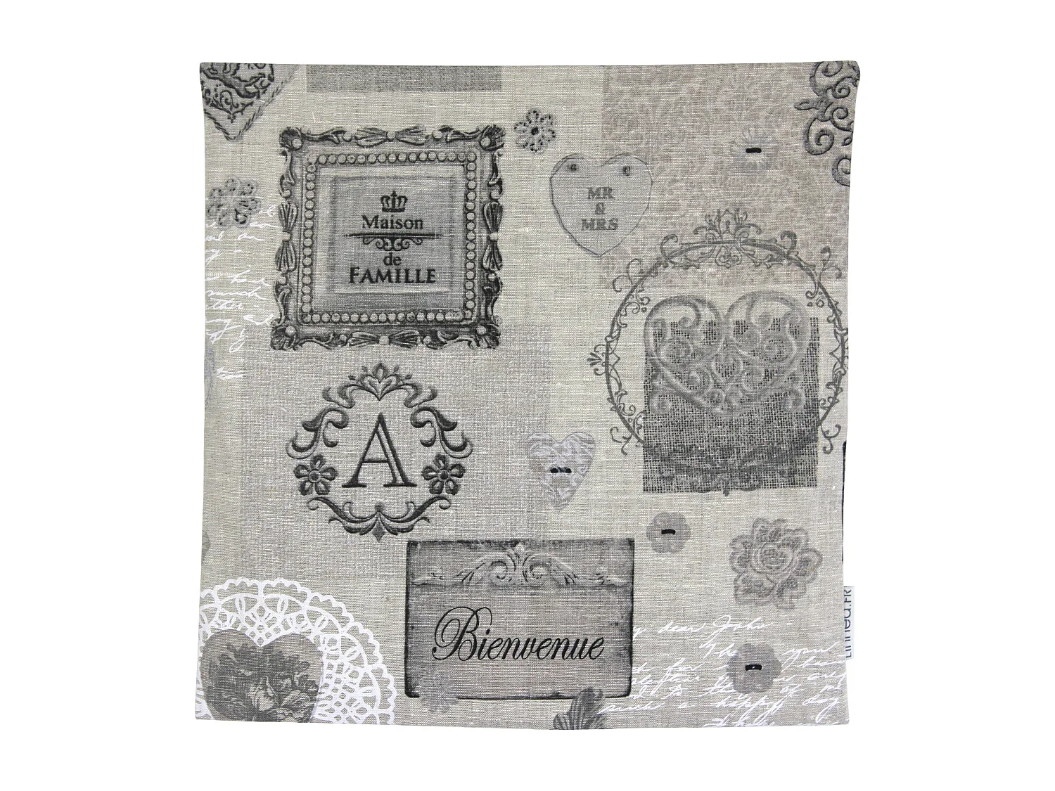 Housse de coussin 45x45 cm GAVELLI Welcome 100% Lin