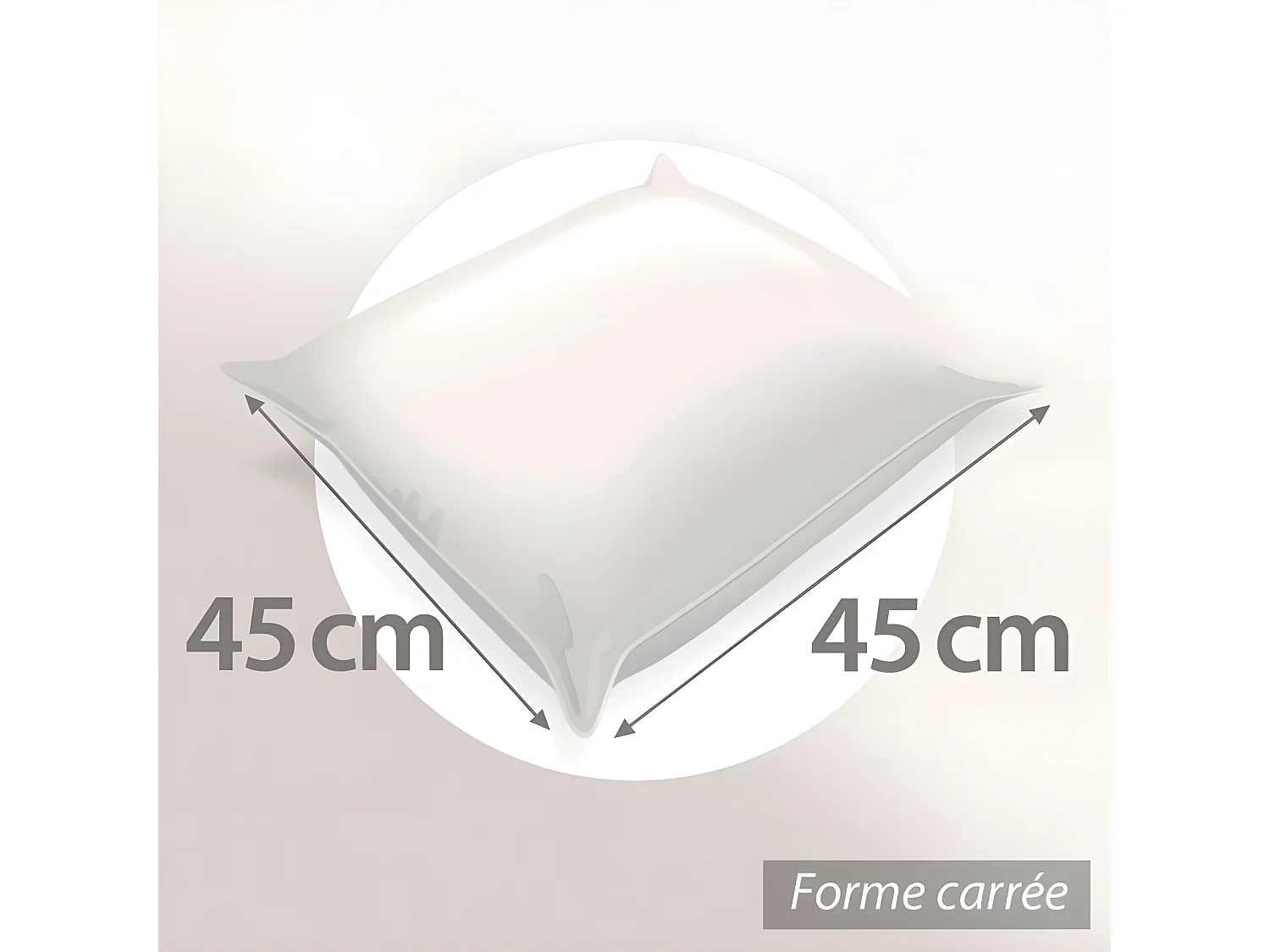 Housse de coussin 45x45 cm TONARA Chouette amoureuse polycoton acrylique
