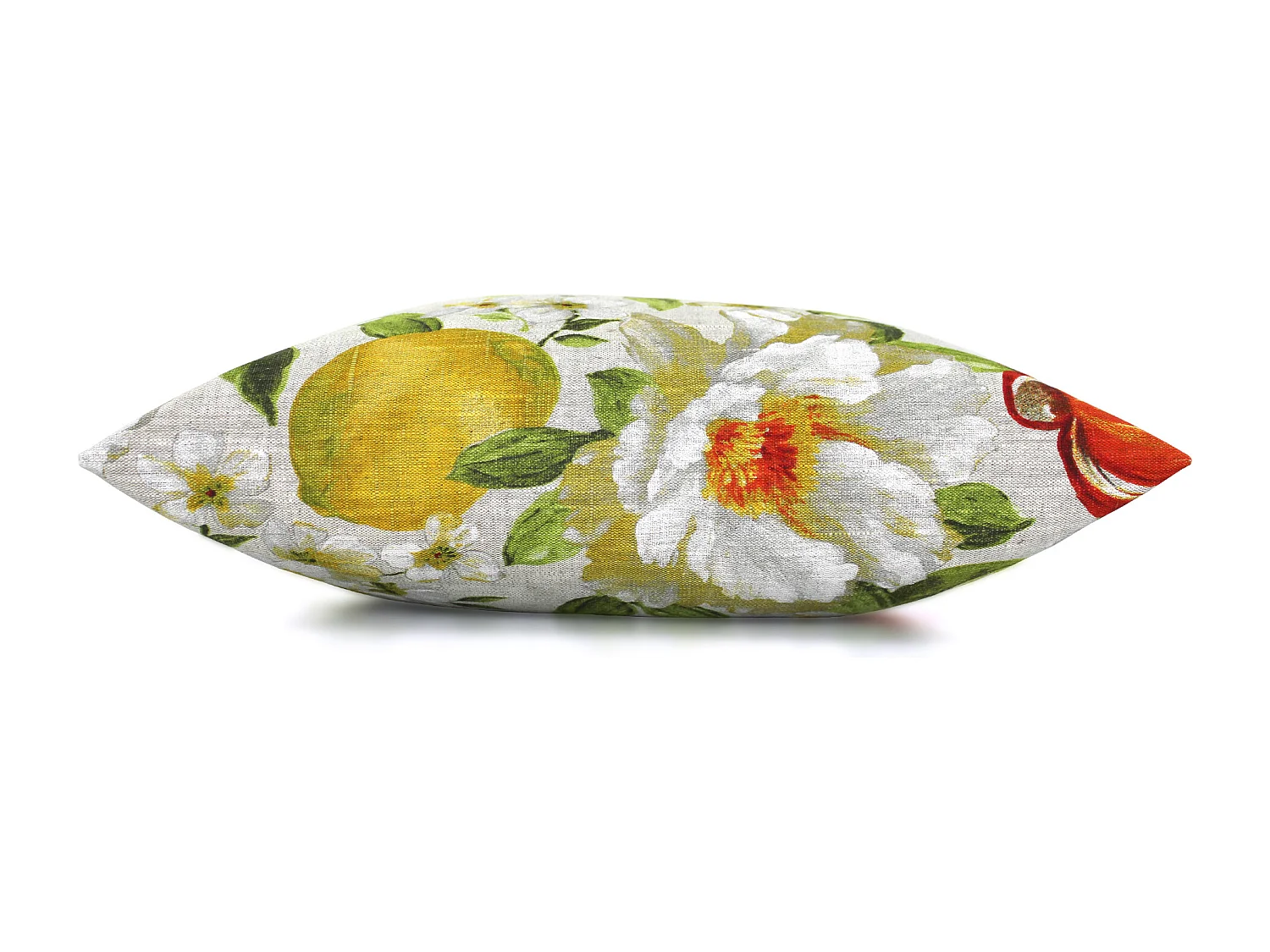 Housse de coussin 45x45 cm GALLINA Agrumes 100% Lin