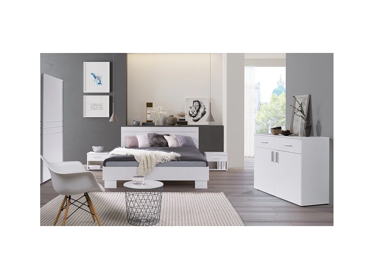 Erwachsenenbett, Doppelbett COMO. Liegefläche 160X200 cm mit Lattenrost. Modernes und designer Bett für das Schlafzimmer.