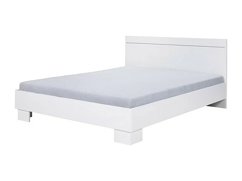 Cama de adulto, de casal COMO. Acomodação 160X200 cm com estrado. Cama moderna e design para quarto.