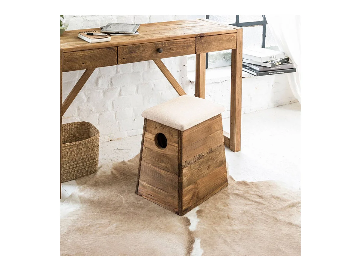 Tabouret en bois recyclé Blaise