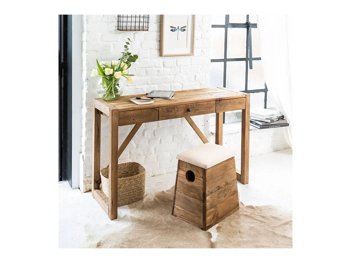 Tabouret en bois recyclé Blaise