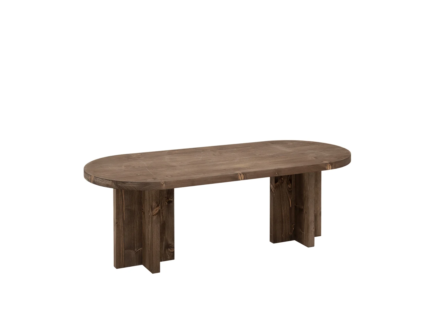 Table basse en bois de sapin marron 120x40cm - TOKYO - DECOWOOD