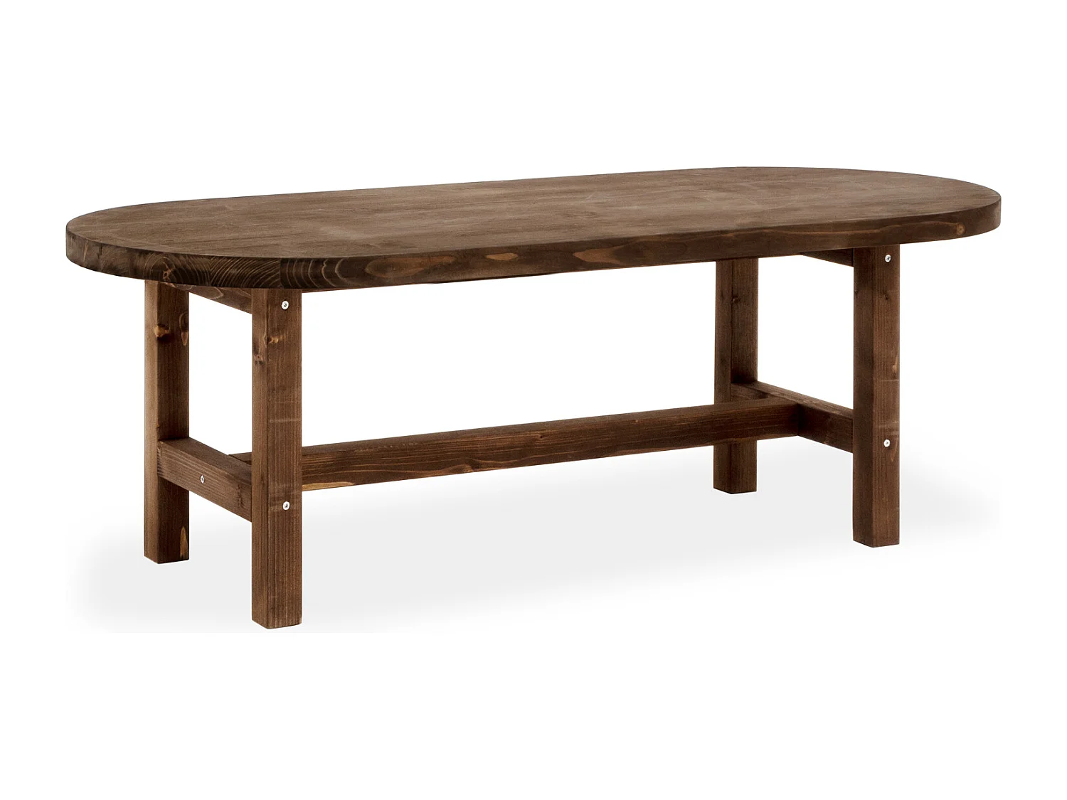Table basse en bois de sapin marron 120x40cm - OLIVIA - DECOWOOD