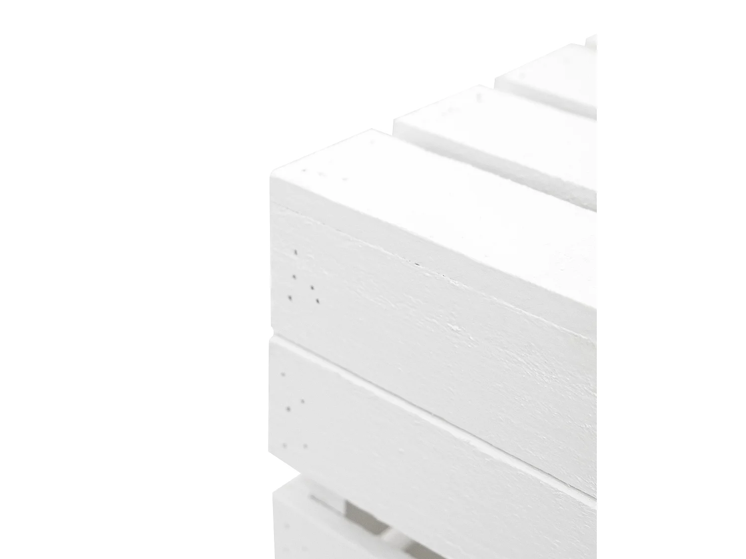 Baule in legno massello in tono bianco 39x33x30,5cm - BOX - DECOWOOD