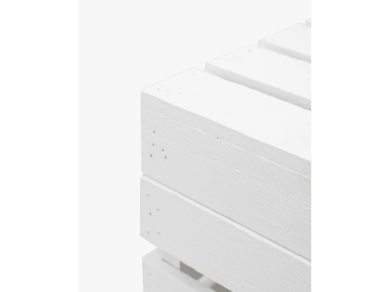 Baule in legno massello in tono bianco 39x33x30,5cm - BOX - DECOWOOD