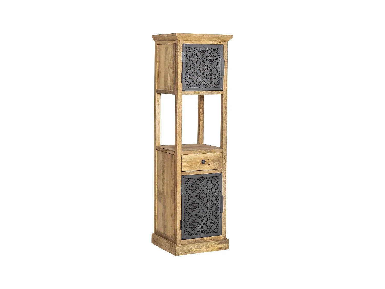 Colonne en bois de manguier 2 portes Sahara