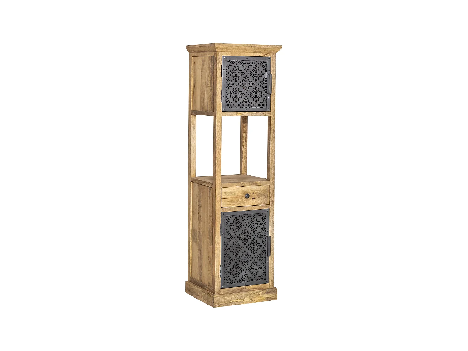 Colonne en bois de manguier 2 portes Sahara