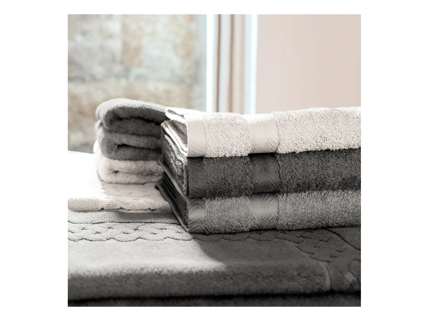 Serviette de toilette 50x100 cm ROYAL CRESENT Blanc 650 g/m2