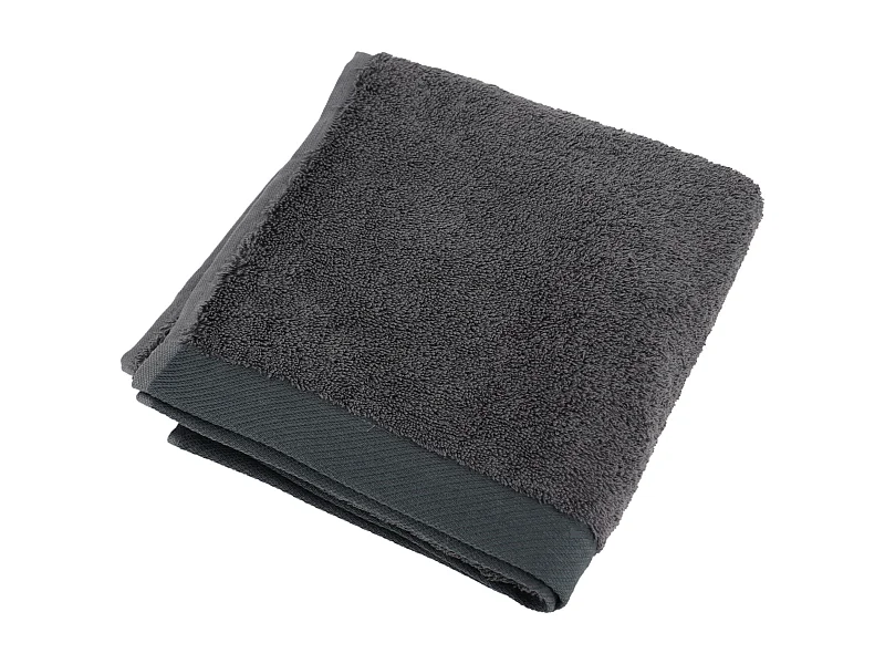 Serviette de toilette 50x100 cm coton peigné ALBA anthracite