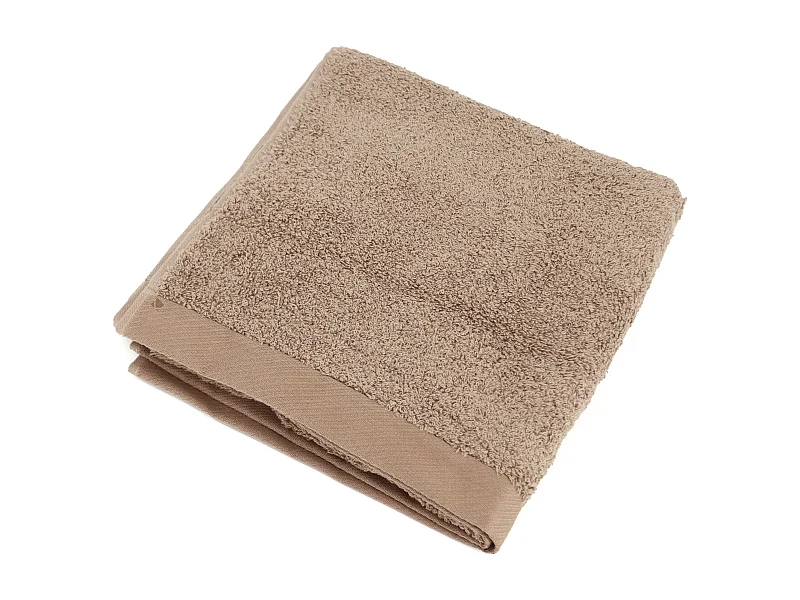 Serviette de toilette 50x100 cm coton peigné ALBA taupe