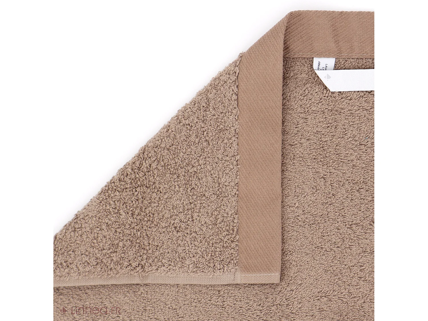 Serviette de toilette 50x100 cm coton peigné ALBA taupe