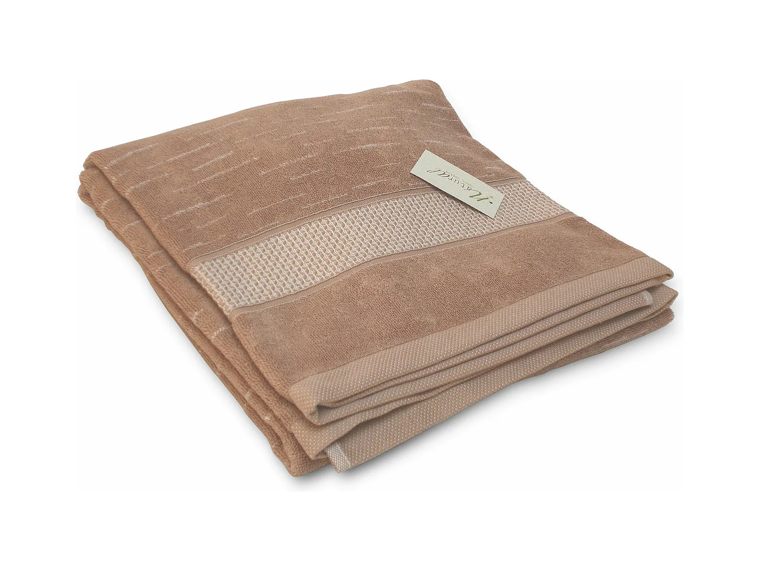 Serviette de toilette 50x100 cm FICUS Marron 500 g/m2 pur coton biologique