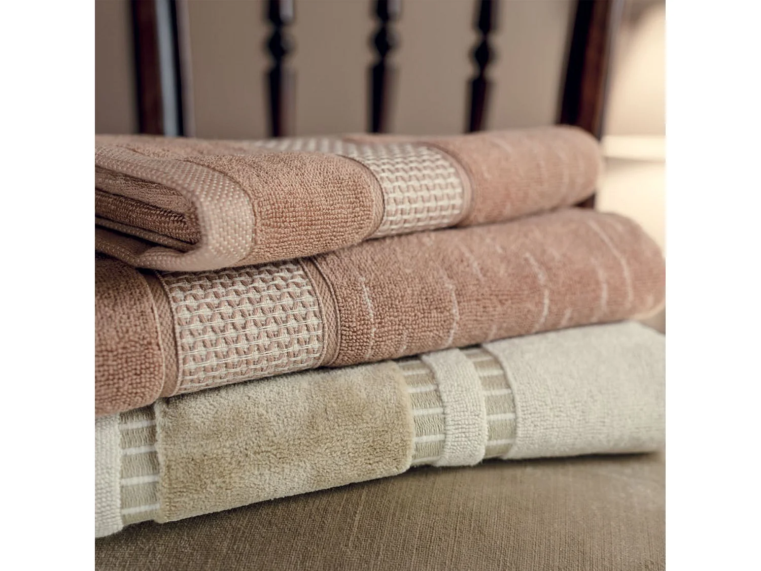 Serviette de toilette 50x100 cm FICUS Marron 500 g/m2 pur coton biologique