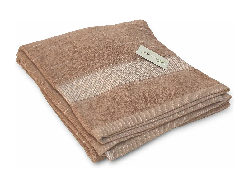 Serviette de toilette 50x100 cm FICUS Marron 500 g/m2 pur coton biologique