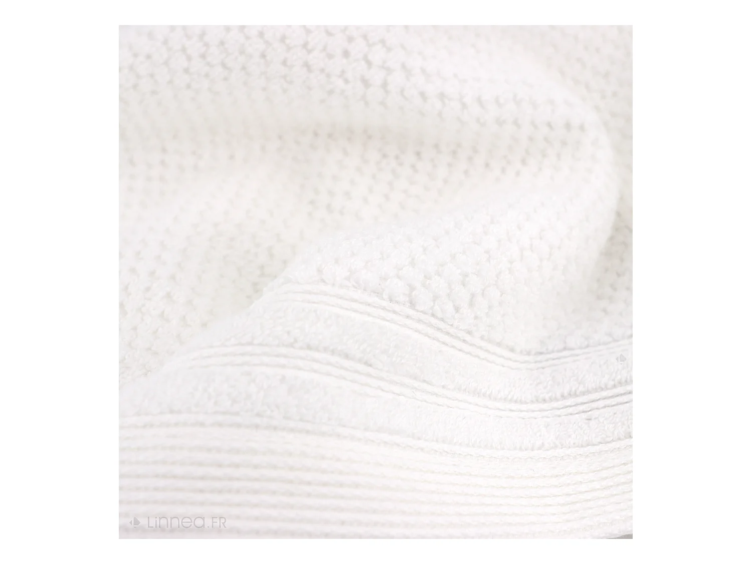 Serviette de toilette 50x100 cm DUNE blanc