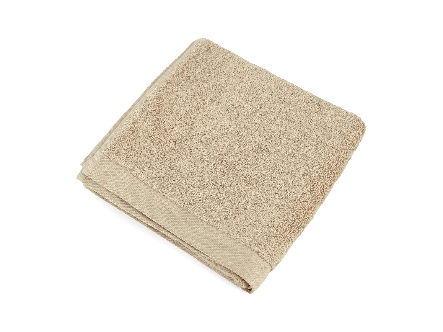 Serviette de toilette 50x100 cm coton peigné ALBA beige