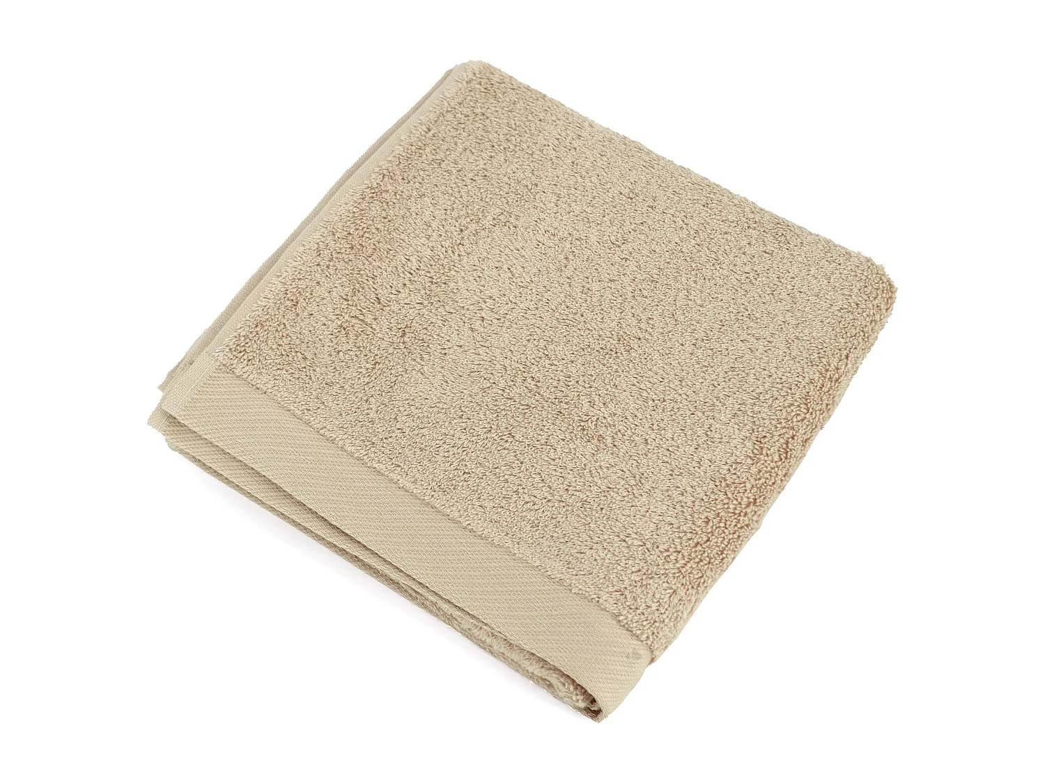 Serviette de toilette 50x100 cm coton peigné ALBA beige