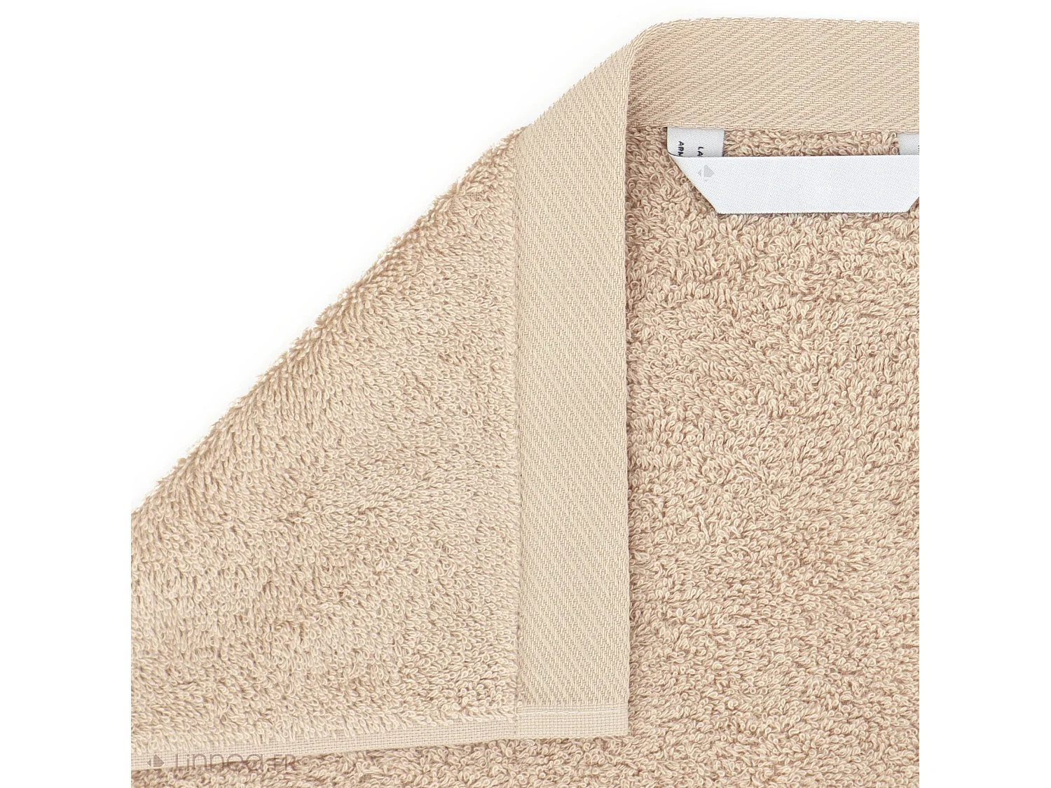 Serviette de toilette 50x100 cm coton peigné ALBA beige