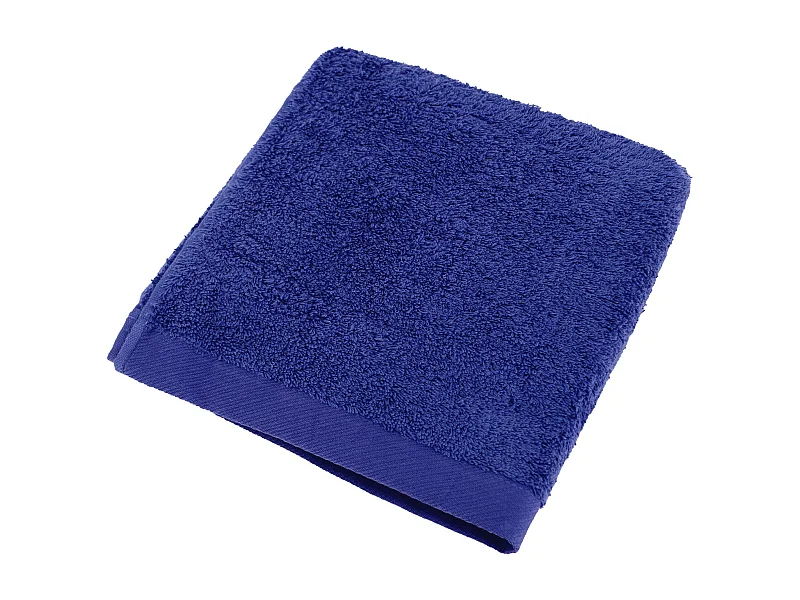 Serviette de toilette 50x100 cm coton peigné ALBA bleu moyen