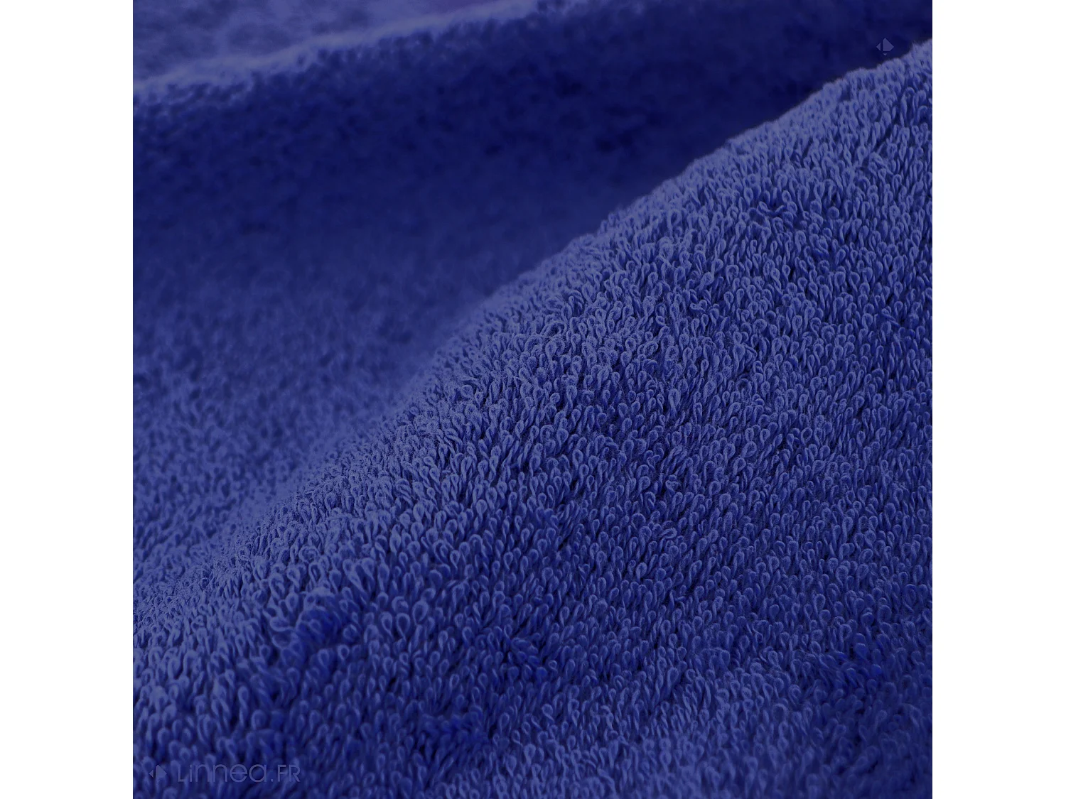 Serviette de toilette 50x100 cm coton peigné ALBA bleu moyen