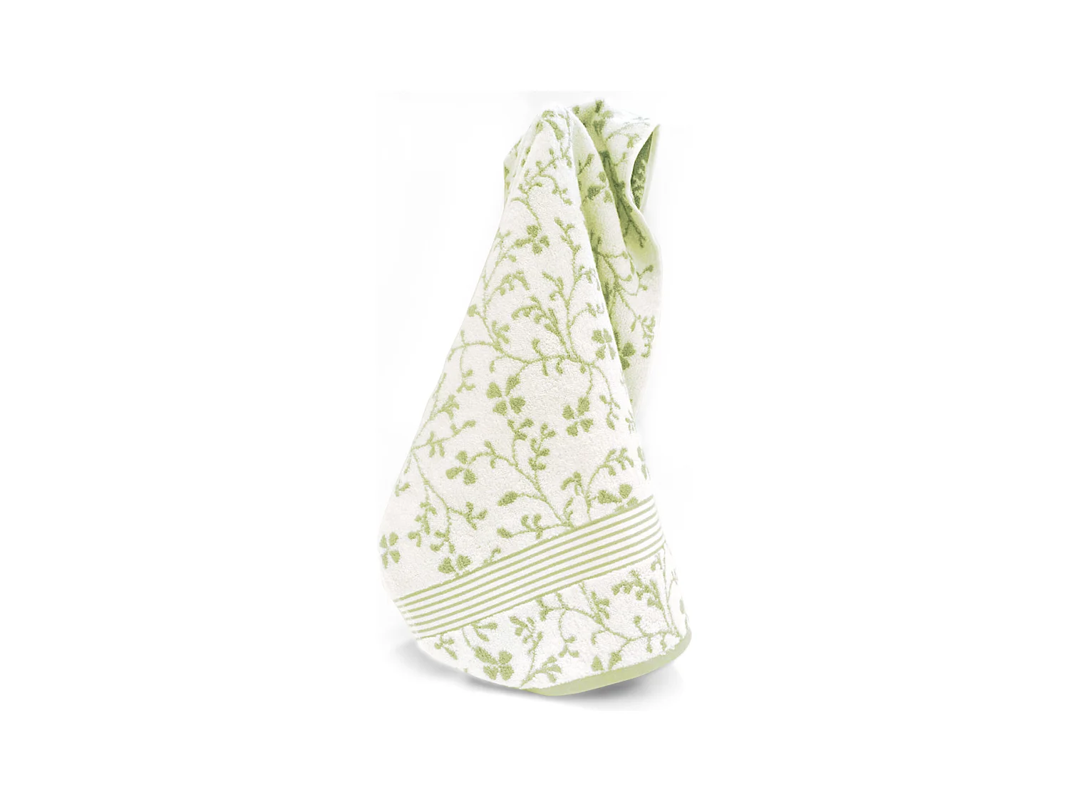 Serviette de toilette 50x100 cm VINTAGE FLORAL Vert 550 g/m2