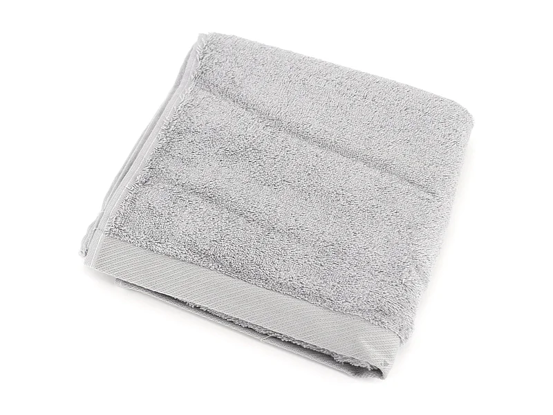 Serviette de toilette 50x100 cm coton peigné ALBA argent