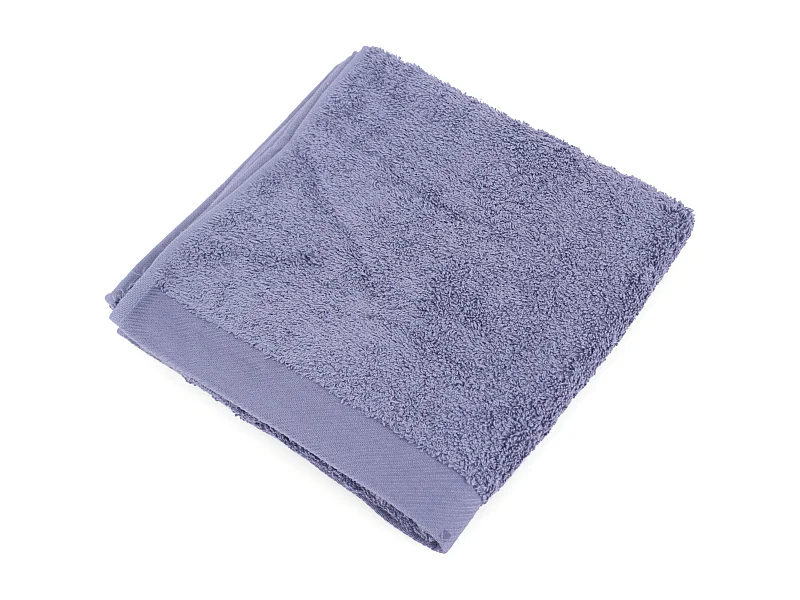 Serviette de toilette 50x100 cm coton peigné ALBA acier