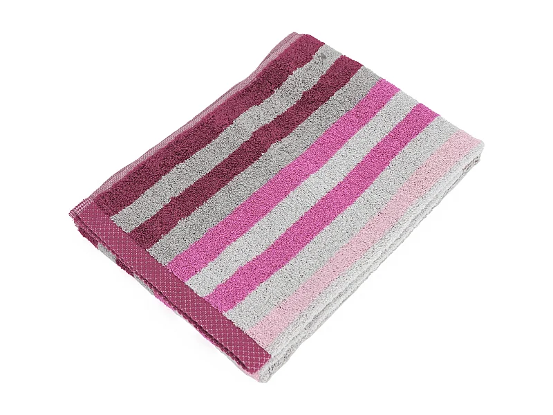 Serviette de toilette 50x100 cm PURE STRIPES rose lavande