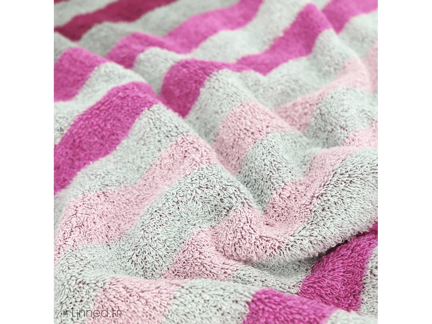 Serviette de toilette 50x100 cm PURE STRIPES rose lavande