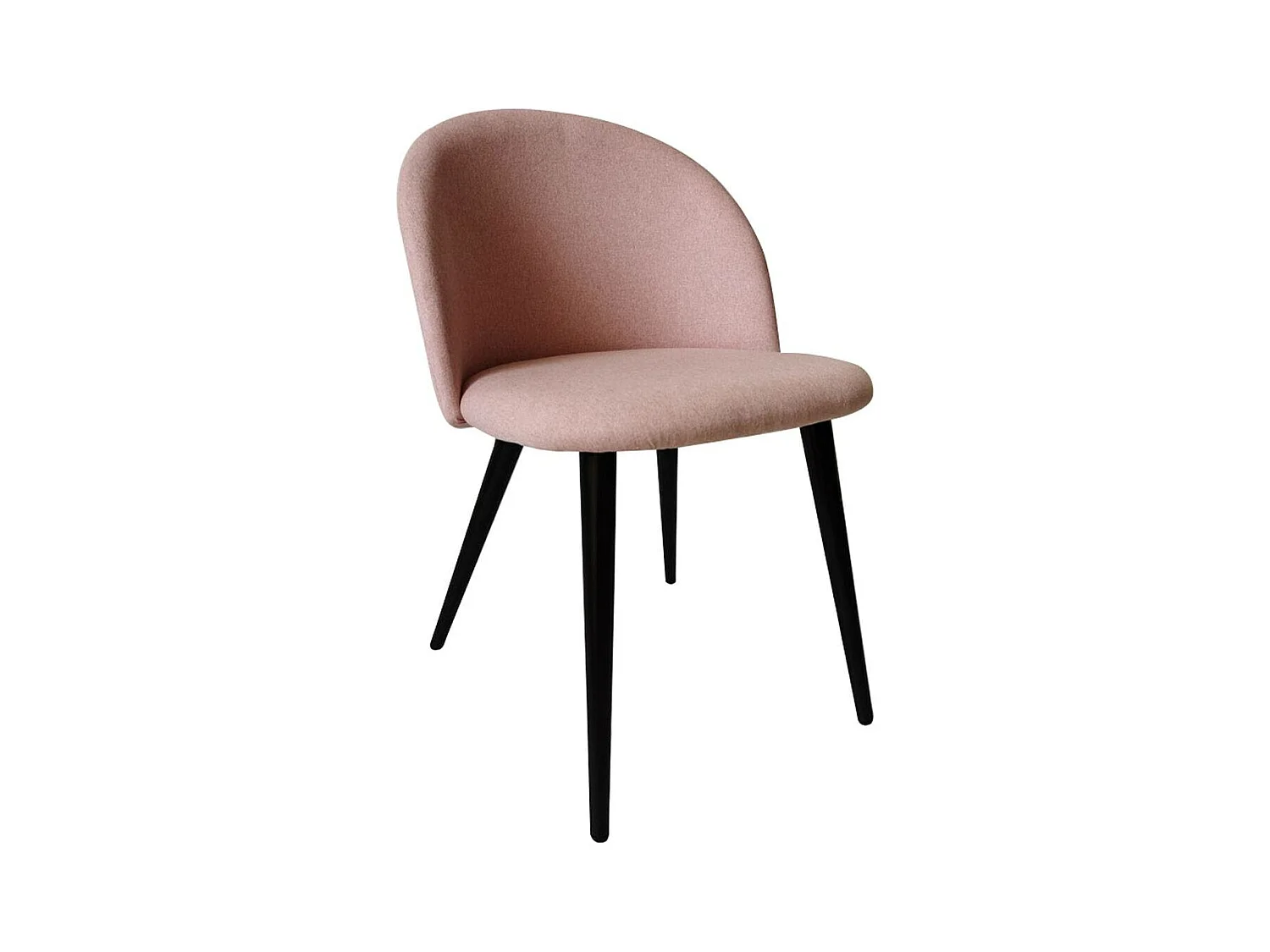 Chaise en tissu rose pâle et métal Jasmine (lot de 2)