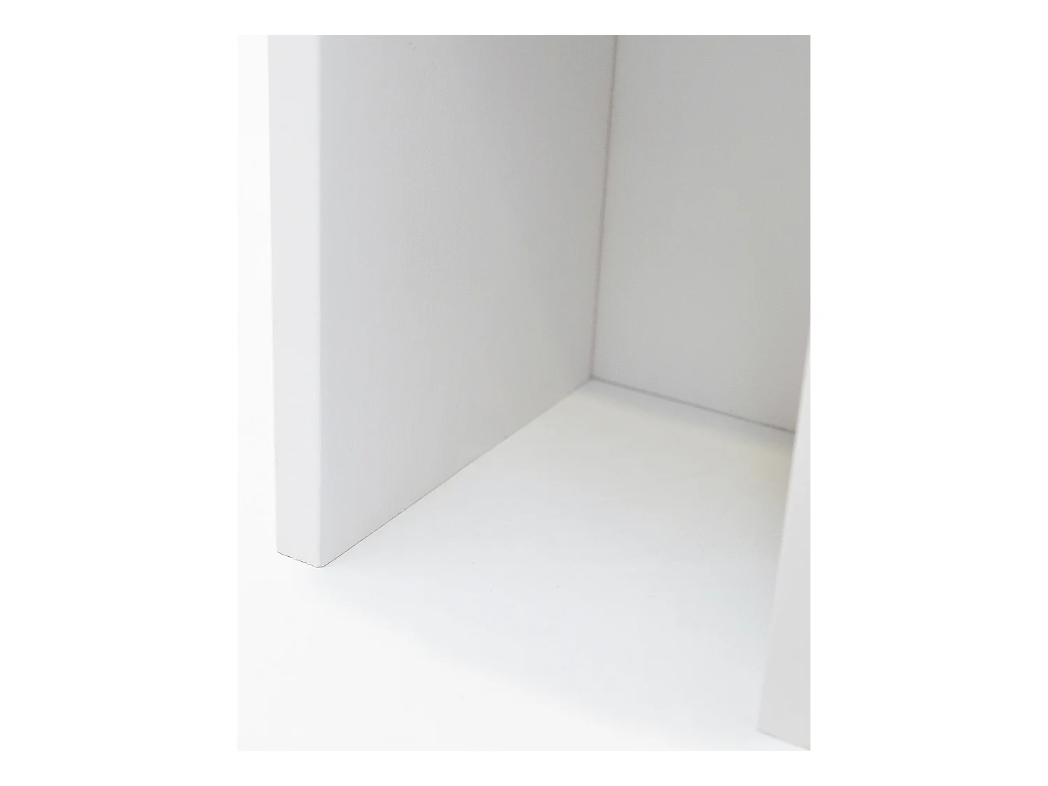 Comodino in legno massello in tono bianco 20x60cm - LINA - DECOWOOD