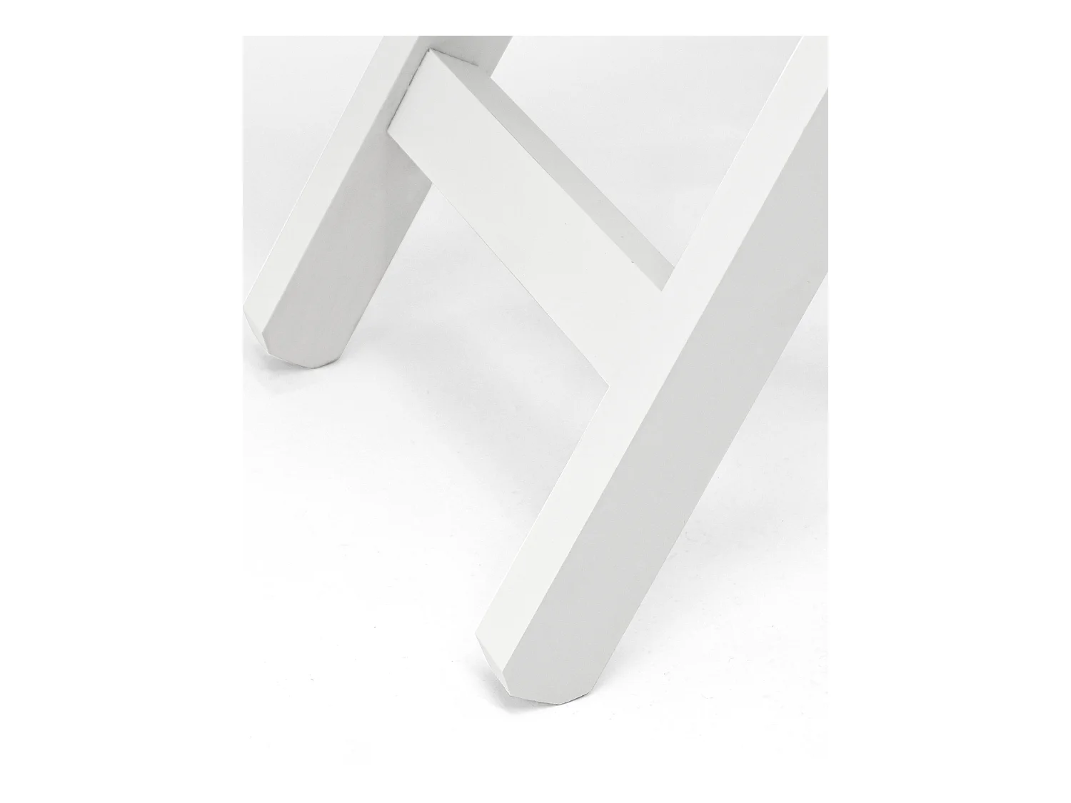 Mesita de madera maciza plegable en tono blanco de 48,5x53cm - MAIA - DECOWOOD